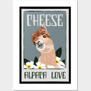 Cheese Alpaca Love Guanaco Llama Vicuna Breeder Alpaca Posters and Art